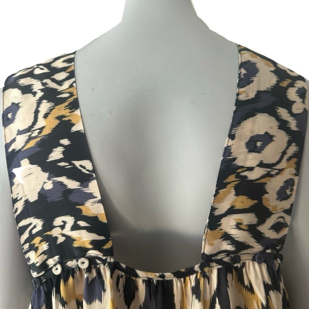ESPECIA Ikat Tribal Print Sleeveless Top Silky Viscose Size Small - Picture 10 of 15